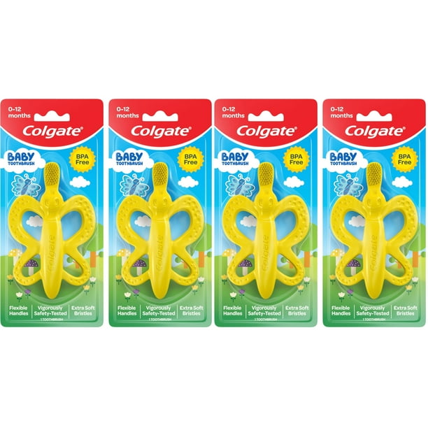 Cepillo de Dientes y Mordedor para Bebé Colgate, Libre de BPA, de Silicona Suave