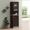 thumbnail image 4 of Contemporary Home Living 63" Brown and Gray Rectangular Enclosed Storage Kitchen Pantry with Doors, 4 of 4