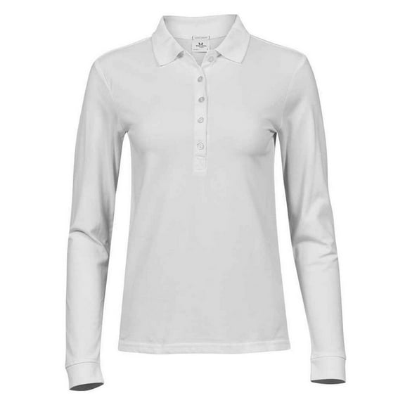 Tee Jays Womens Luxury Stretch Long-Sleeved Polo Shirt