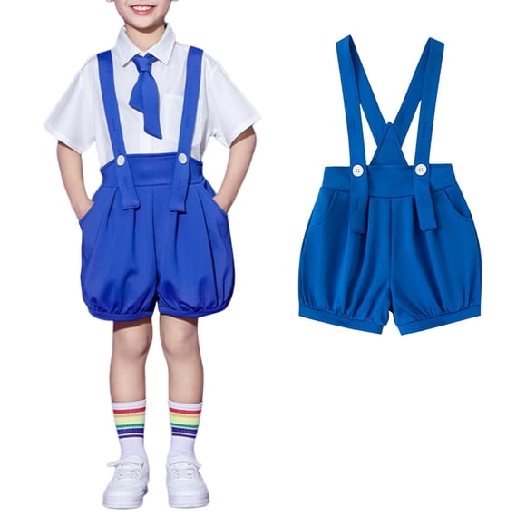 XIMIN Toddler Boys Girls Overall Shorts Suspender Shorts Bottoms Teen Cotton Shortall Kids Bloomers Short Overalls School Clothes