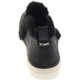 thumbnail image 6 of Toms Bryce Black Leather/Faux Fur Pull On Rounded Toe Elastic Fashion Sneakers (Black Leather/Faux Fur, 12), 6 of 6