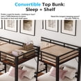 thumbnail image 3 of Ktaxon Metal Twin Triple Bunk Bed with Stairs, Twin over Twin over Twin XL Bed Frame for 3, Black, 3 of 7