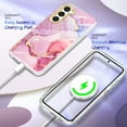 thumbnail image 3 of Luxury Case for Samsung Galaxy S23 Plus/S23+ IMD Pattern Slim Thin Full Body Protection Durable Shockproof Soft Case Support Wireless Charging,Butterfly, 3 of 7