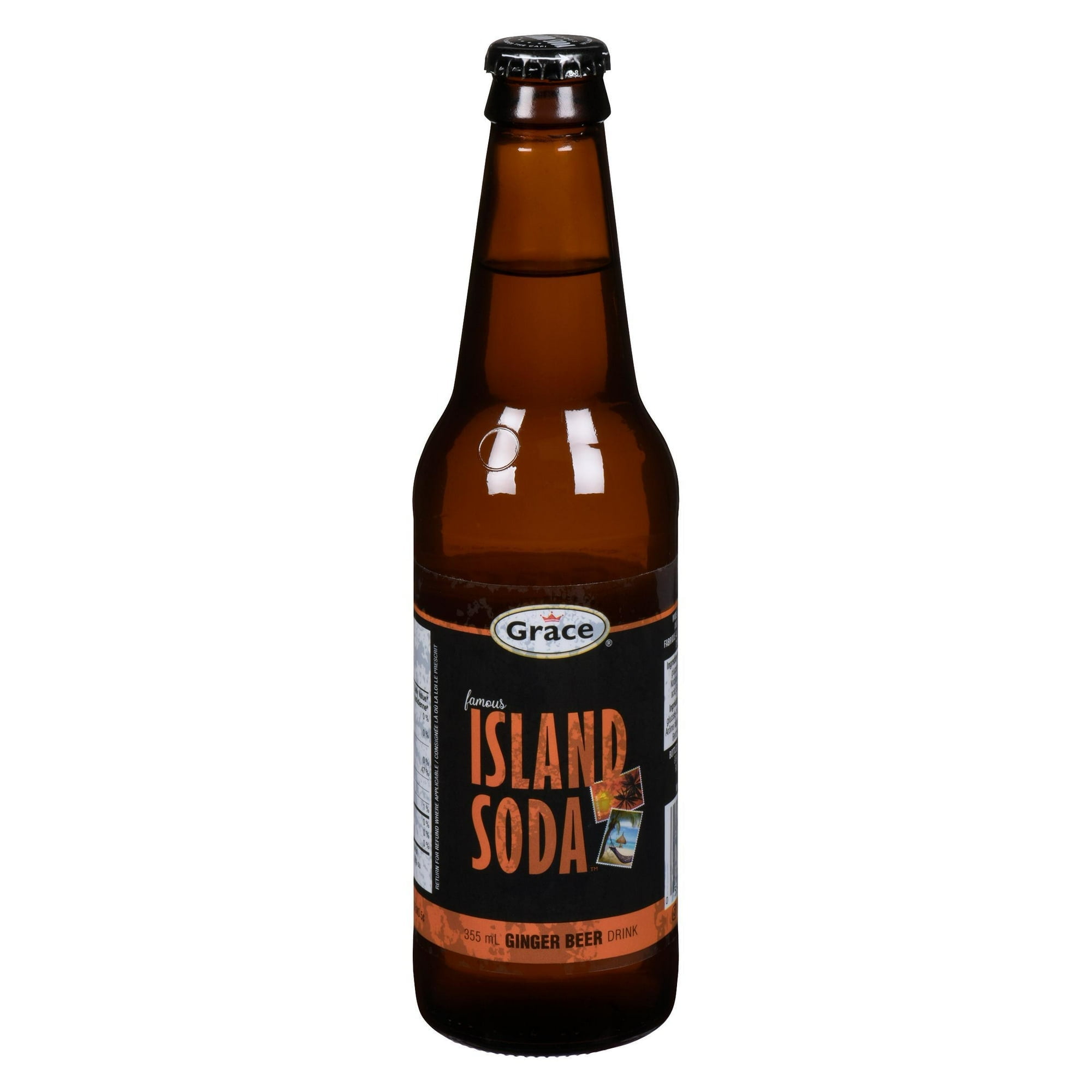 Grace Island Soda Ginger Beer, 355ml Bottle, Grace Island Soda Ginger Beer, 355ml Bottle