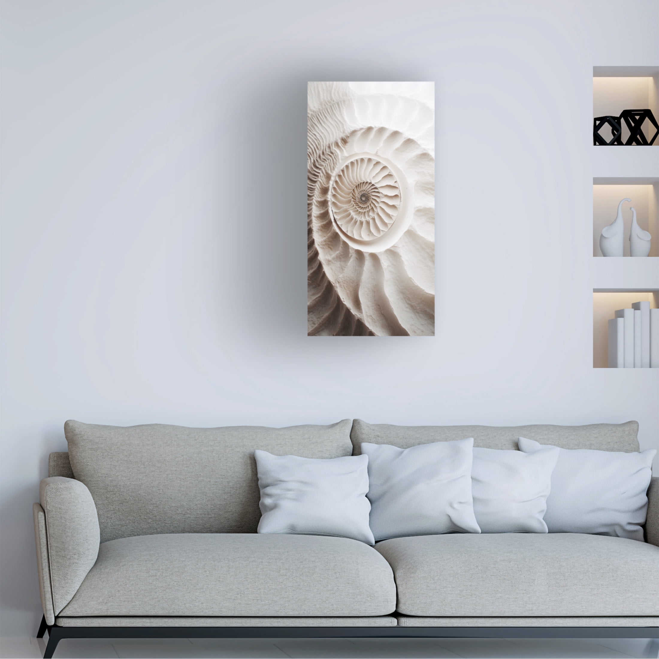 Canvas Wall Art - Sasha 'Ammonite' Wall Art for Living Room, Bedroom, or Office Décor by Trademark Fine Art - 10 x 19 Inches