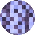 thumbnail image 1 of Ahgly Company Indoor Round Abstract Blue Modern Area Rugs, 8' Round, 1 of 4