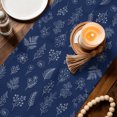 thumbnail image 1 of Table Runners 70 Inches Long Dress Scarves, Navy Blue Botanical Farmhouse Coffee/Dining/Kitchen Table Decor, Holiday Table Runner, Farmhouse Summer Floral Leaves 13x70 Inch, 1 of 5