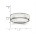 thumbnail image 2 of Ladies or Mens Sterling Silver 6mm Edge Design Wedding Band Ring, 2 of 3