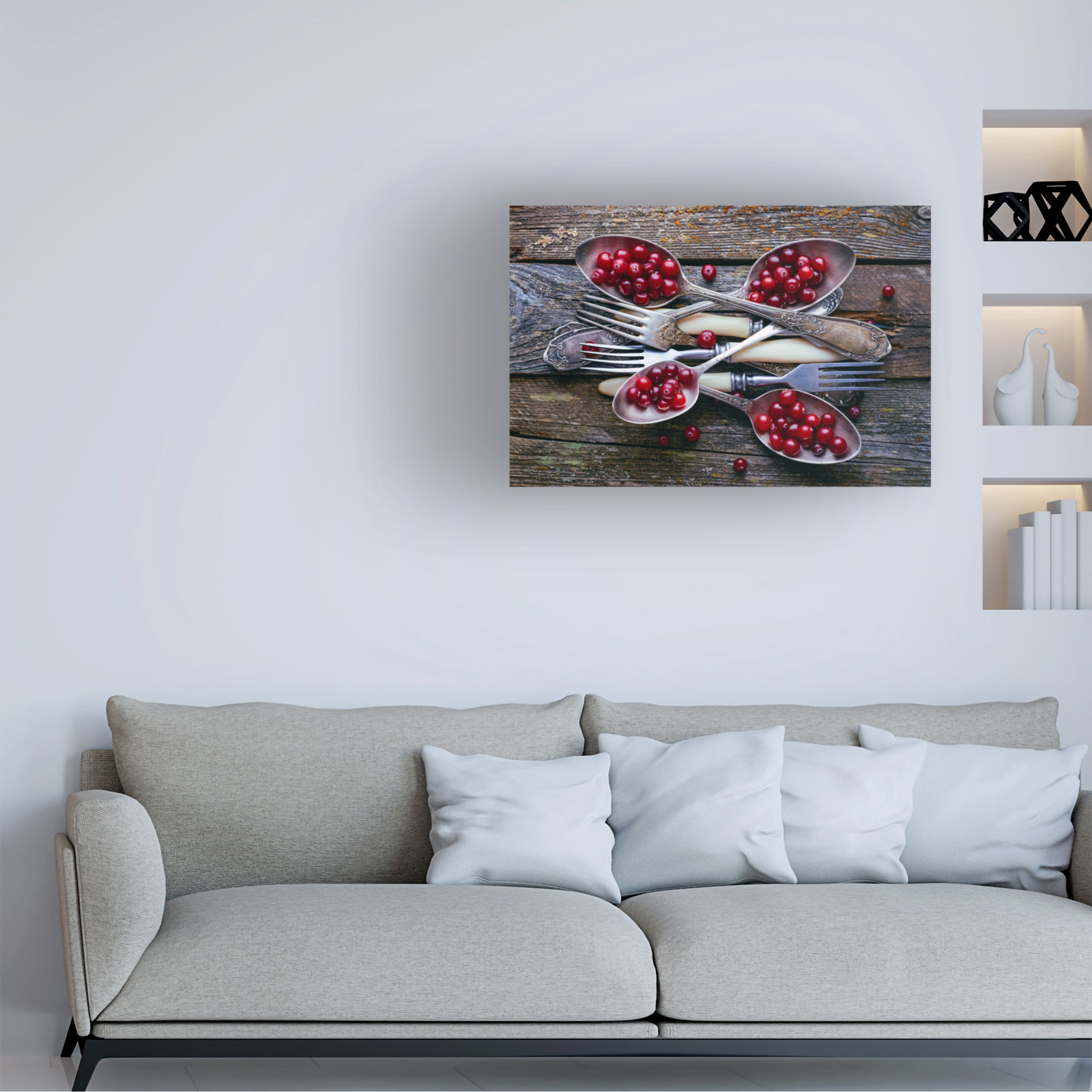 Aleksandrova Karina 'Spoonsa Cranberry' Canvas Art