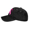 thumbnail image 4 of Women's Breast Cancer Awareness Month Printed Washed Baseball Cap Outdoor Sports Hat, 4 of 6
