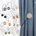 thumbnail image 4 of 2 Pieces Metal Curtain Tieback Polyester Replacement Fasteners Living Solid Color Household Bedroom Sunshade Drape Fastener Buckle Silver, 4 of 8