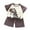 Coffee, variant on Baby Girls Boys Clothes Baby Outfits Shirts Sets Toddler Cartoon Print Pattern Short Sleeve Two-piece Sute