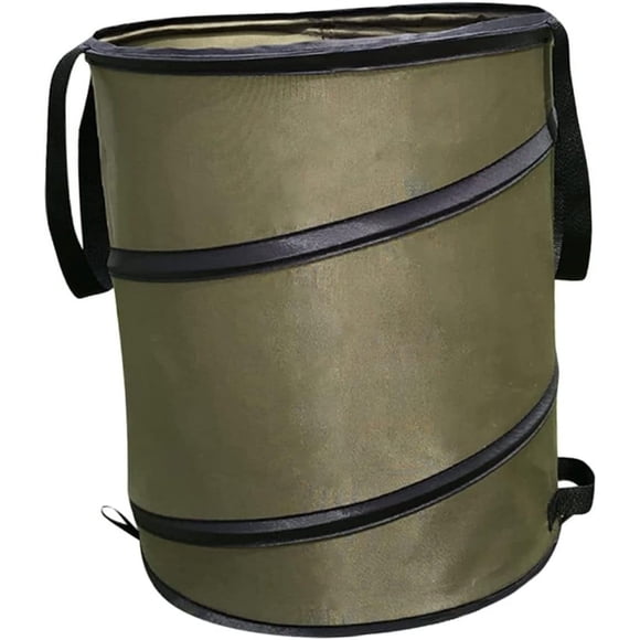 y Garden Waste Bags, Garden Bags Foldable Garden Waste Bags Reusable Leaf Trash Bags Camping Pop-Up Trash Can Heavy Duty Outdoor Tote Basket Gardening Container for Yard, 10 Gallon