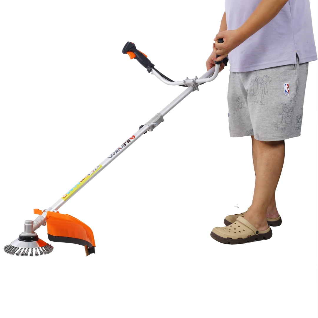 52CC Gas Powered Weed Wacker - 3-in-1 Multifunction String Trimmer with 8" Attachments, 10" Metal 3T Blade, Rubber Handle, Shoulder Strap Included for Yard & Garden, EPA Compliant