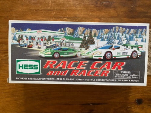 HESS TOY RACE CAR AND RACER 2009 NEW IN BOX REAL LIGHTS & SOUNDS w/ OG Battery 