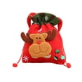 thumbnail image 1 of Bewildely Bolsas con cordón de Navidad de dibujos animados, regalos, bocadillos de caramelo, Navidad 3D, Papá Noel, muñeco de nieve, alce, Kits de decoración para fiestas Alce, 1 of 6