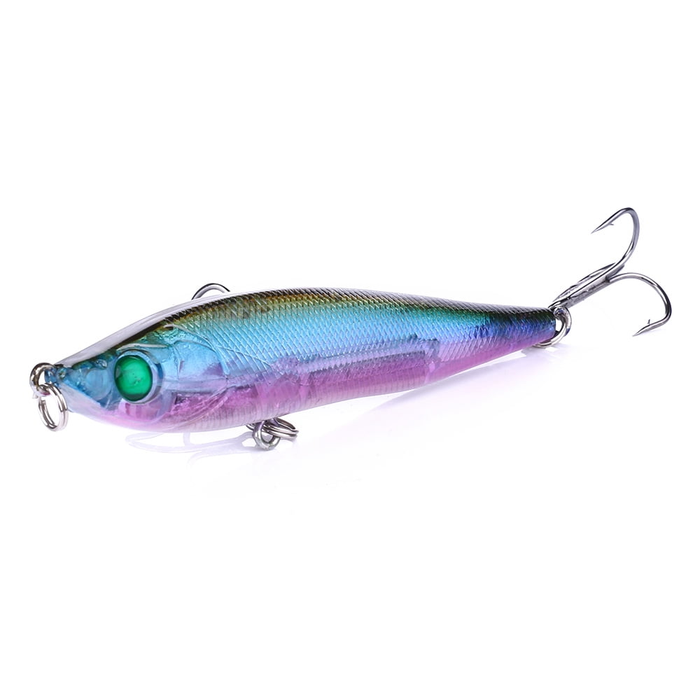HENGJIA Fishing Lures, Pencil Plopper Fishing Lures for Bass Catfish Pike Perch, Sinking Minnow Pencil Popper Fishing lure for Freshwater or Saltwater