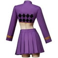 thumbnail image 5 of Women's Giorno Giovanna Stylish Purple Crop Top & Skirt Set – Fashion-Forward Two-Piece Outfit, 5 of 8