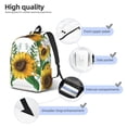 thumbnail image 5 of Balery Sunflowers (2) Vintage Canvas Backpack for Men and Women - Large Capacity, Durable Travel Laptop Bag for School, Work, Hiking, and Outdoor Activities, 5 of 7