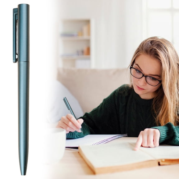 QIJGEBGG Finish Pen, Pressurized Ballpoint Pen, Writes Upside Down and in Extreme Temperatures, Black Ink, Medium Point, Pocket Clip Smooth Writing