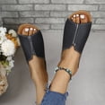 thumbnail image 4 of Orthopedic Sandals for Women,Platform Sandals Women Summer Orthopedic Arch Support Flat Slip on Wide Width Leather Wedge Sandals Damping Sole Upgradation Stretch Lightweight Heels Sandals,Black,6, 4 of 6