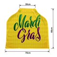 thumbnail image 2 of PKQWTM Mardi Gras Carnival Calligraphy Poster Nursing Cover Baby Breastfeeding Infant Feeding Cover Baby Car Seat Cover, 2 of 2