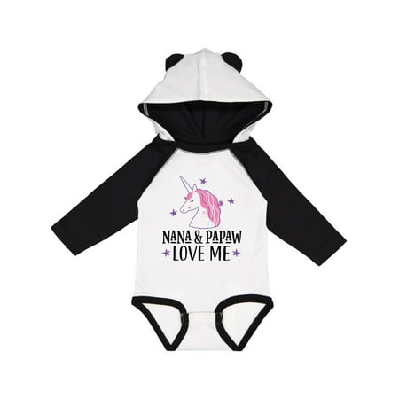 

Inktastic Nana and Papaw Love Me Gift Baby Girl Long Sleeve Bodysuit