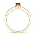 thumbnail image 2 of ANGARA Natural Tapered Shank Oval Solitaire Ruby Ring in 14K Yellow Gold for Women (Size-6x4mm) | July Birthstone, Birthday, Anniversary, Jewelry Gift for Women | Natural Ruby Ring, 2 of 9