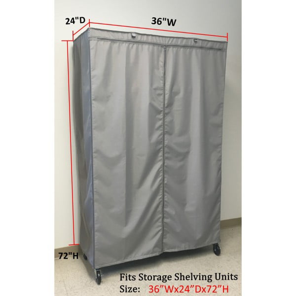 Covered Living Storage Shelving Unit, Shelving Unit Cover