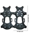 thumbnail image 3 of Tarmeek Pull-On Ice Cleats for Shoes and Boots, 11 Steel Spike Anti-Slip Covers for Snow & Ice, Lightweight Adjustable Ice Cleats for Walking on Ice & Snow Commuting, Hiking, Winter Safety Crampons, 3 of 7
