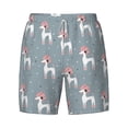 thumbnail image 4 of Lsque Mens Swim Trunks Cartoon Poodle Dog Pattern - Bathing Suit Compression Liner - Beach Swim Shorts Swimwear - (S-3XL) - Stretch Quick Dry -Small, 4 of 9