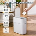 thumbnail image 5 of Maoface 3.5 Gallon Smart Motion Sensor Trash Can with Lid, Automatic Touchless Bathroom Trash Can, Slim Waterproof Garbage Bin for Bathroom, Bedroom, Kitchen, 5 of 14