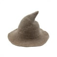 thumbnail image 3 of Women's Foldable Witch Style Hat Large Brim Crochet Design Winter Festival Cap, 3 of 3