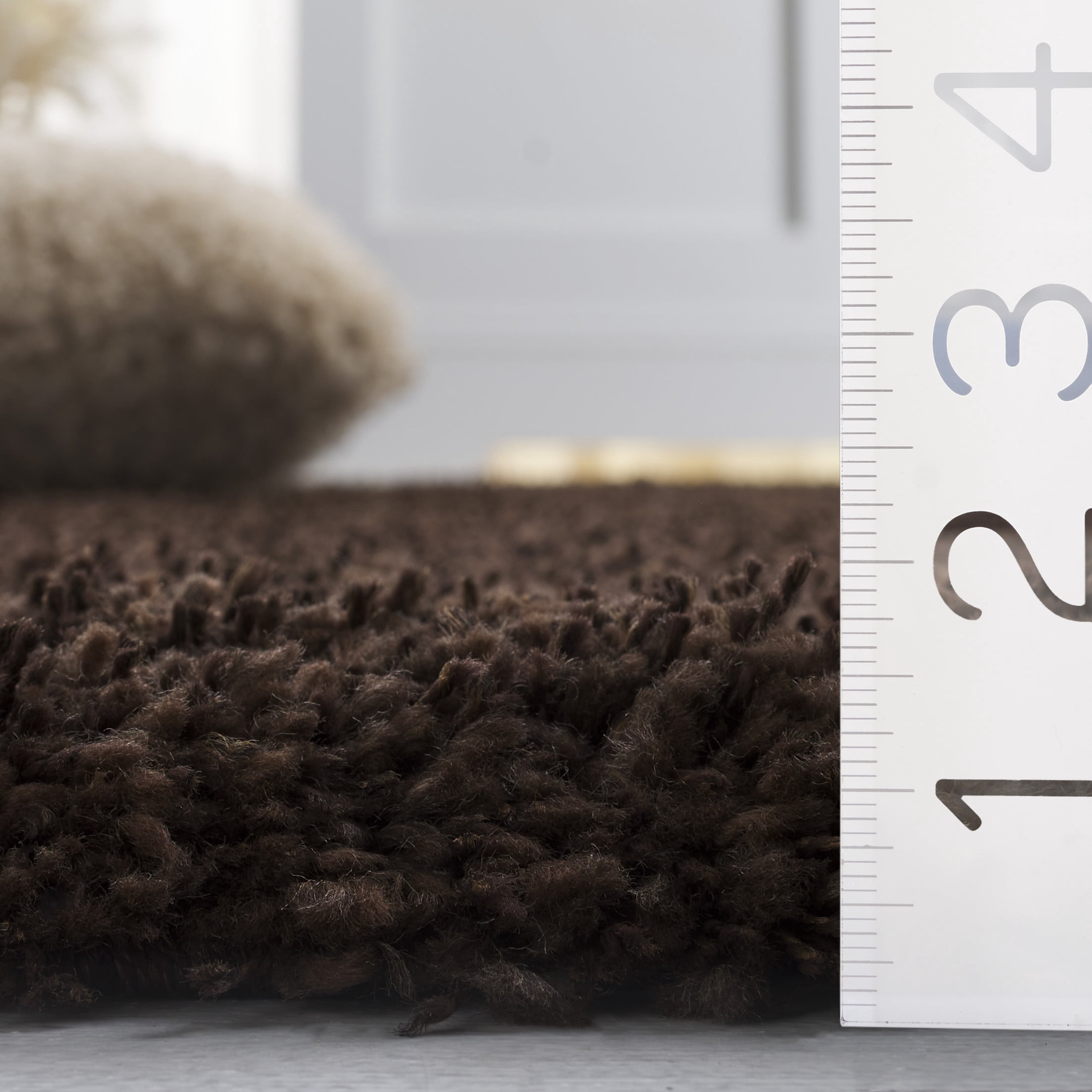 Safavieh California Plush Solid Shag Area Rug, Brown, 6' x 8'
