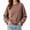 Coffee, variant on Womens Acid Washed Cotton Crewneck Sweatshirt Long Sleeve Pullover Vintage Casual Y2K Streetwear Sweatshirts