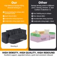 thumbnail image 5 of 78.7” Foldable 2-in-1 Sofa Bed with Blanket, 78.7" Corduroy Floor Couch Sleeper, No Assembly, Dark Gray, 5 of 12