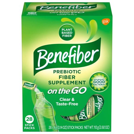 Benefiber Fiber Sugar-Free On the Go Stick Packs, Unflavored, 28 ea (Pack of 3)