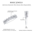 thumbnail image 6 of Rosec Jewels - Lab Diamond Eternity Band Ring for Wedding Women (Ef-Vs Quality Certified) - Leaf Inspired Ring, 925 Sterling Silver, US 7.00, 6 of 7