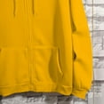 thumbnail image 4 of IROINNID Savings Hoodie Jacket for Women Zipper Closure Hooded Jacket Drawstring Tops Long Sleeve Solid Plain Basic Jacket,Yellow, 4 of 6