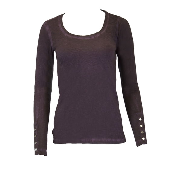 Grey State Women's Snap Button Sleeve Top, Twilight, X-Small