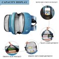 thumbnail image 3 of FORMRS Unisex School Backpack 17" Student Travel Bag with Laptop Compartment, Floral Moon, 3 of 7