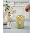 thumbnail image 5 of M&SENSE Eucalyptus & Cedarwood Scent, 3 Wick Natural Soy Wax Candles, 150 Hours Long Lasting Slow Burning, 35 OZ, 5 of 7