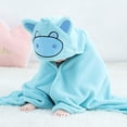 thumbnail image 5 of Toallas de baño de animales con capucha para bebé, albornoz de playa para natación grande, ultra suave, regalo de ducha perfecto para niños de 0 a 5 años - azul claro-azul claro- Sincero Electrónica, 5 of 5