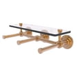thumbnail image 4 of Que New Collection Horizontal Reserve 3 Roll Toilet Paper Holder with Glass Shelf - Polished Brass, 4 of 11