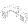 thumbnail image 6 of Scranton & Co L Shaped Contemporary Engineered Wood Desk File Cabinet in White, 6 of 7