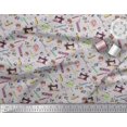 thumbnail image 2 of Soimoi Cotton Duck Fabric Scissor,Buttons & Machine Sewing Print Fabric by The Yard 56 Inch Wide, 2 of 3