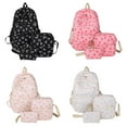thumbnail image 4 of Korean Fashion Bow Print Women Fashion Backpack Set Simple Student Schoolbag Three Set for School Use, 4 of 6