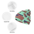 thumbnail image 3 of Disketp Usa Flag Winter Beanie for Men Women Beanie Knit Hat Cuffed Cap Beanie Knit Chunky Snow Cap, 3 of 6