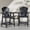 Black, variant on Buballino Adirondack Chairs, High Back, Weather Resistant, Outdoor Bar Stools, Set of 2, Plastic Adirondack Chairs