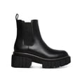 thumbnail image 3 of MADDEN GIRL Womens Black 1-1/2" Platform Cushioned Lug Sole Goring Pheobee Round Toe Block Heel Chelsea 6 M, 3 of 4